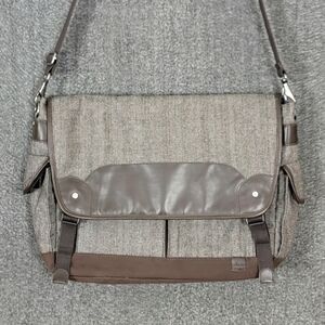 Cutter & Buck Bag Brown Herringbone Computer Laptop Messenger Travel Crossbody